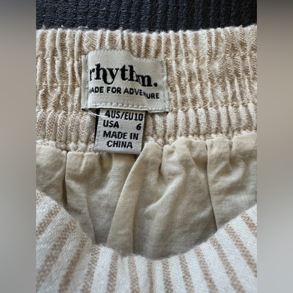 Rhythm Cream cotton striped Skirt - Picture 4 of 13